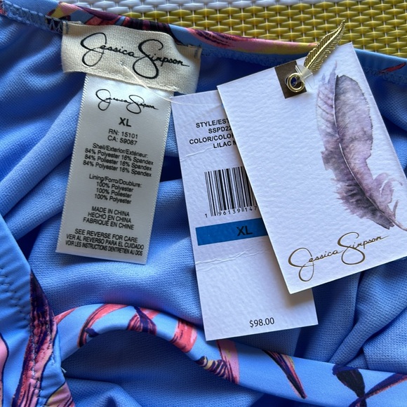 Jessica Simpson Women's One Piece Swimsuit Bathing Suit - Picture 7 of 8